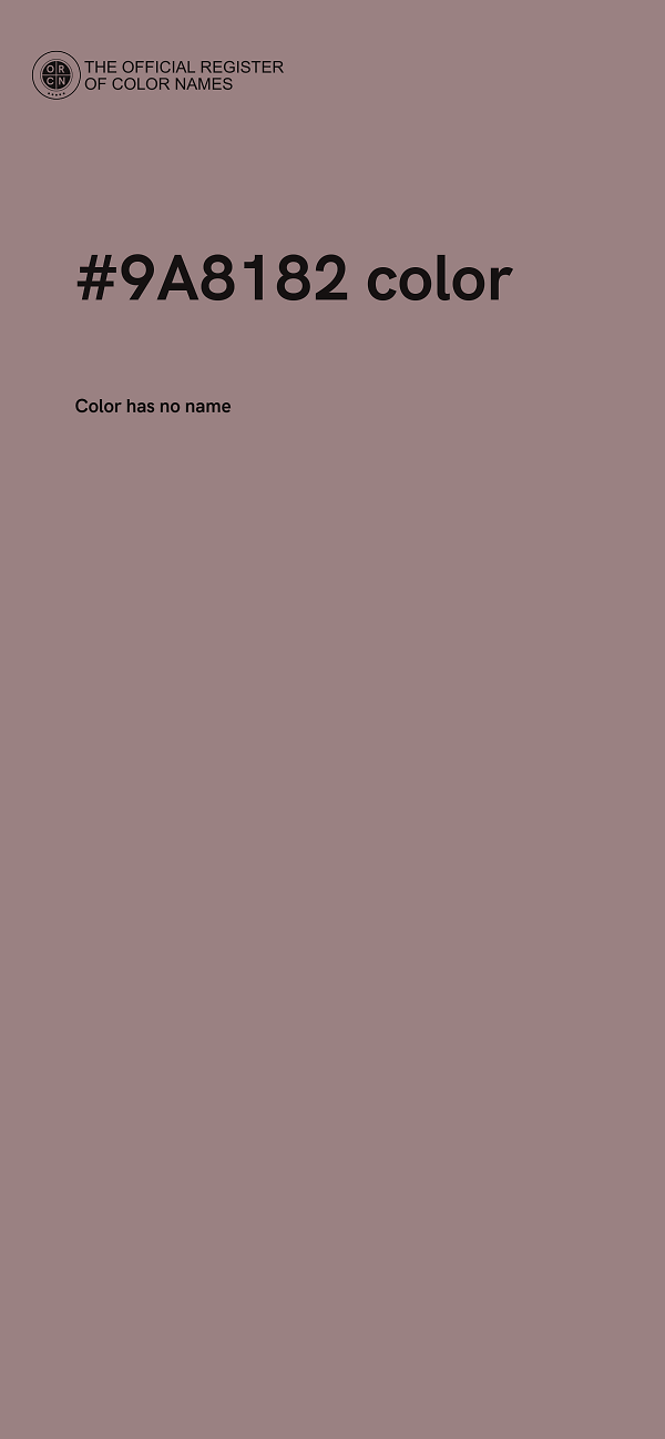 #9A8182 color image