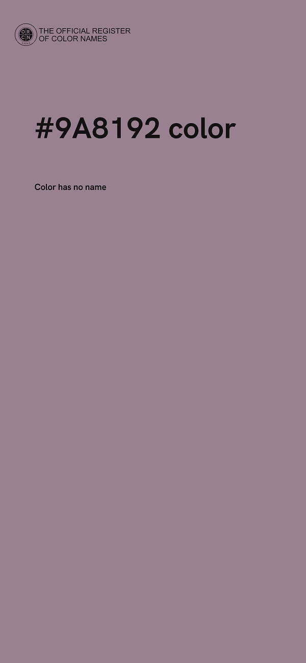 #9A8192 color image