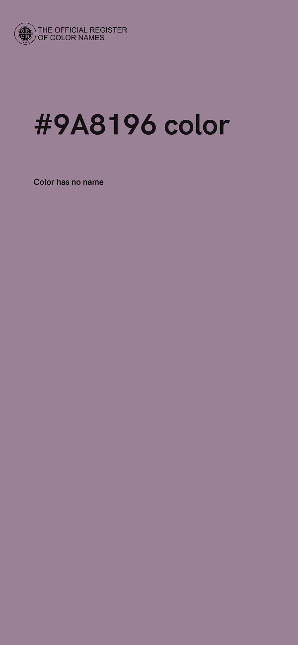 #9A8196 color image