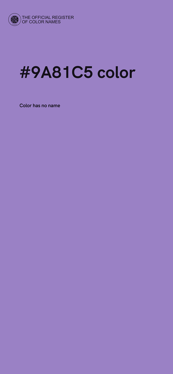 #9A81C5 color image