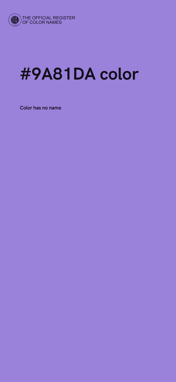 #9A81DA color image