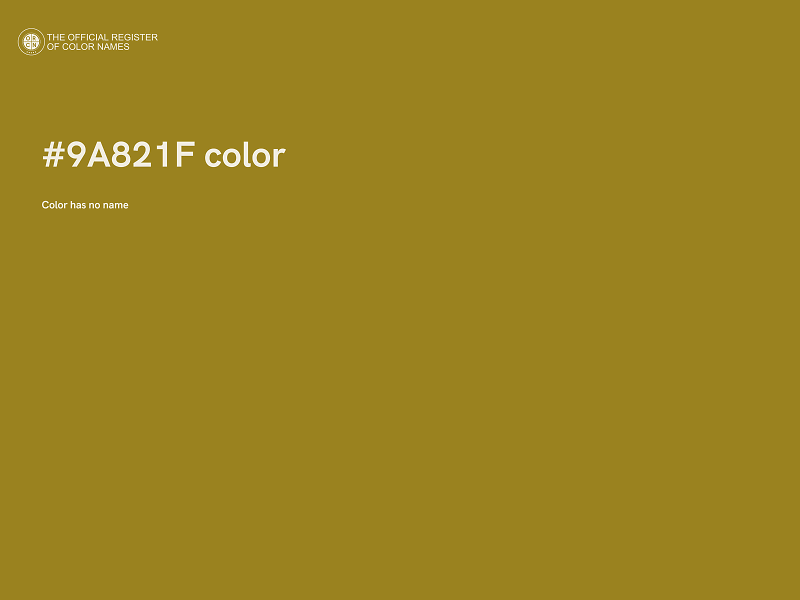 #9A821F color image