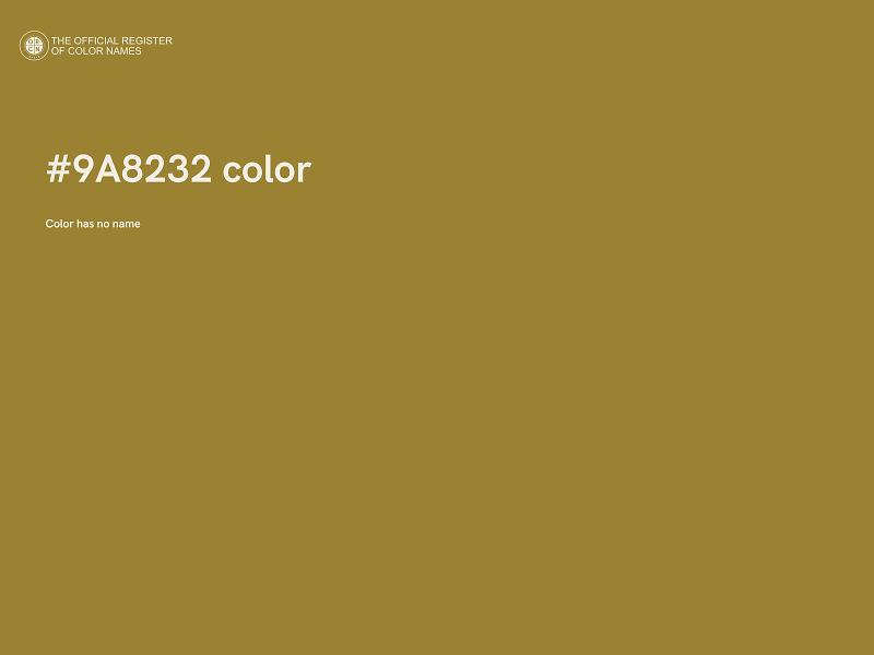#9A8232 color image