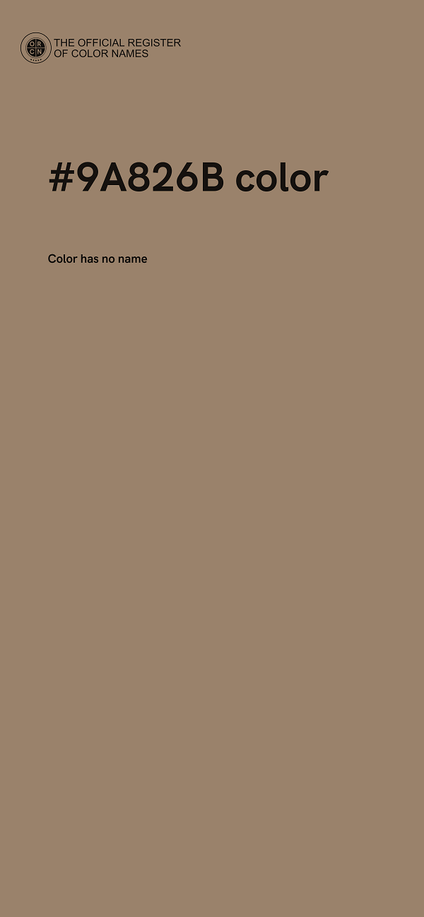 #9A826B color image
