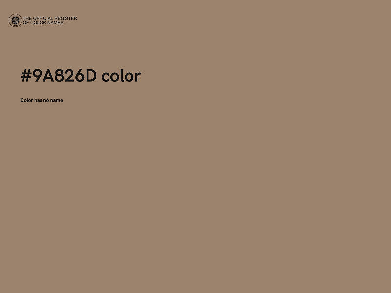 #9A826D color image
