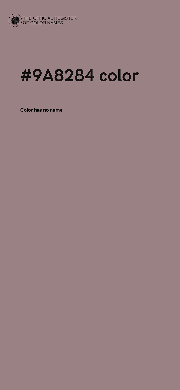 #9A8284 color image