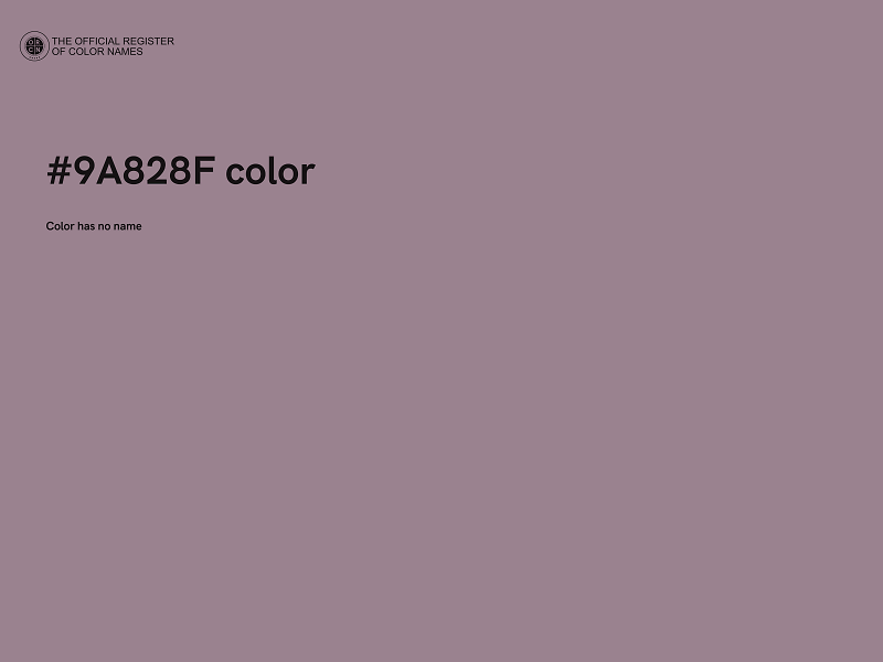 #9A828F color image