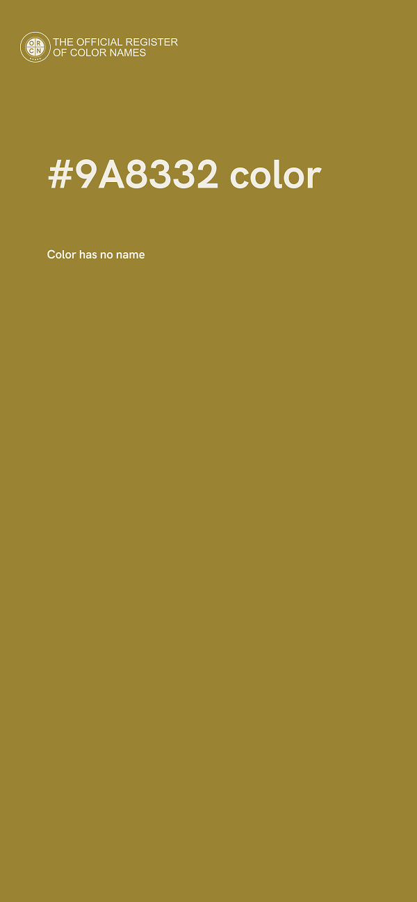 #9A8332 color image