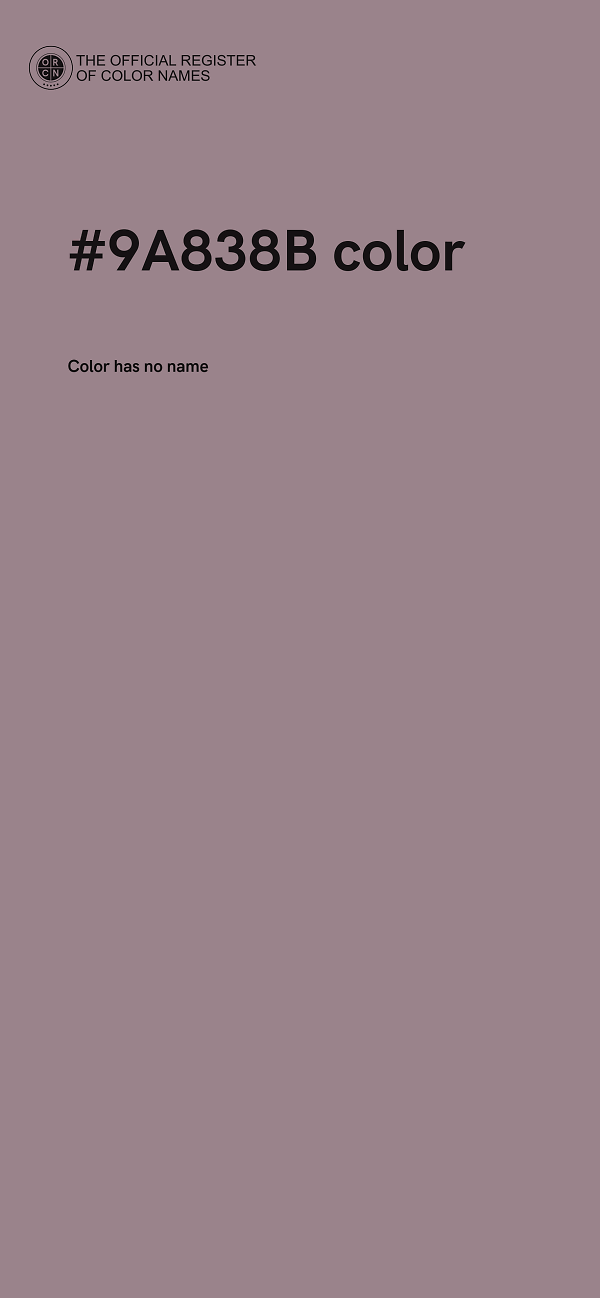 #9A838B color image