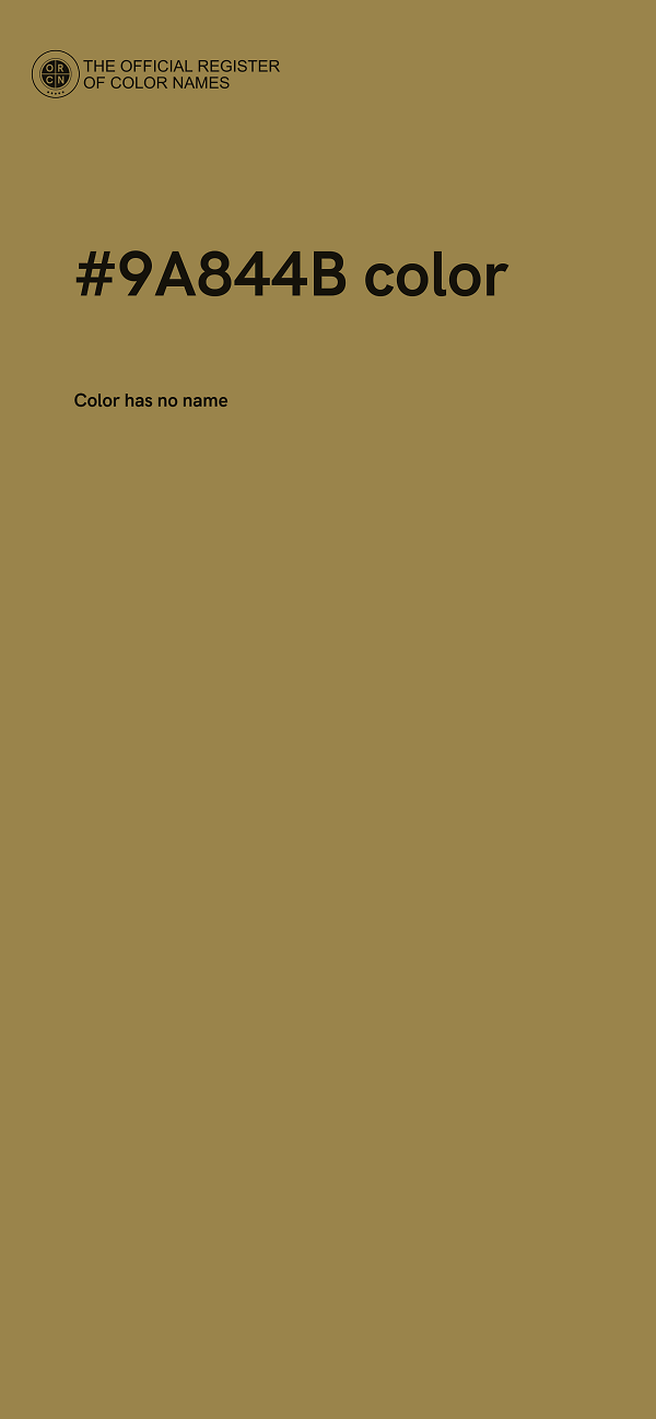 #9A844B color image