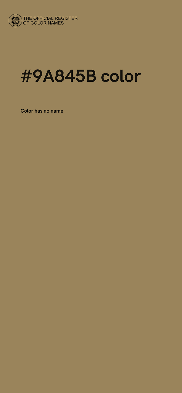 #9A845B color image