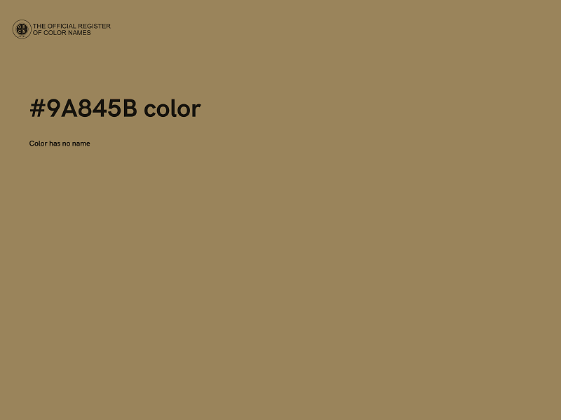 #9A845B color image