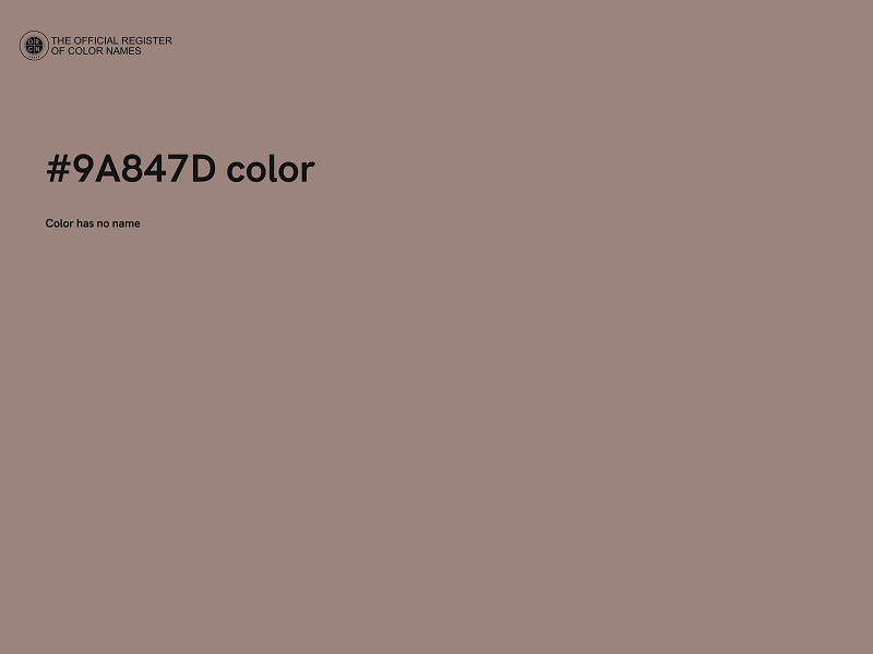 #9A847D color image