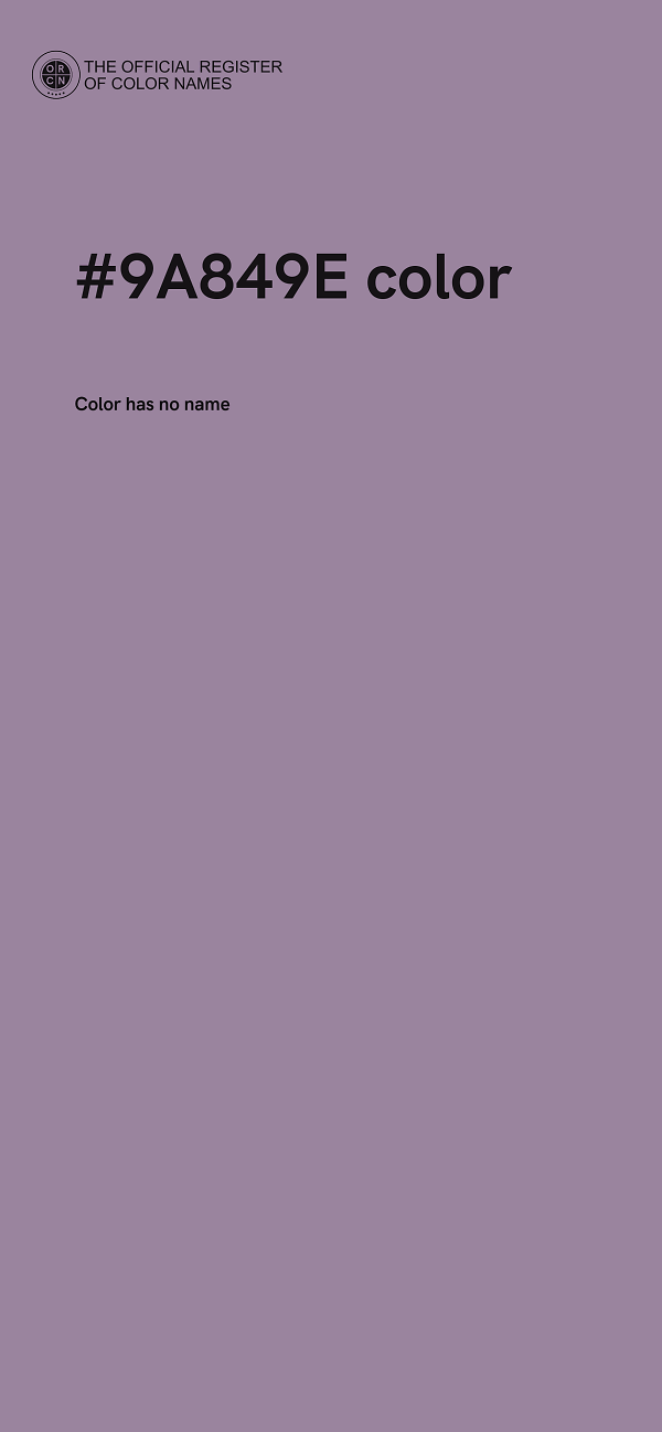 #9A849E color image