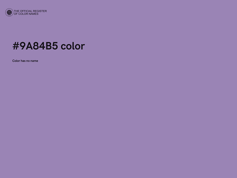 #9A84B5 color image