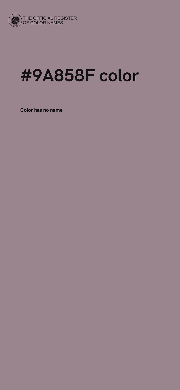 #9A858F color image