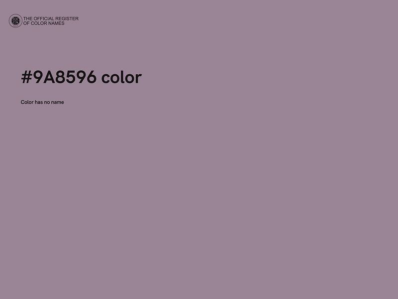 #9A8596 color image