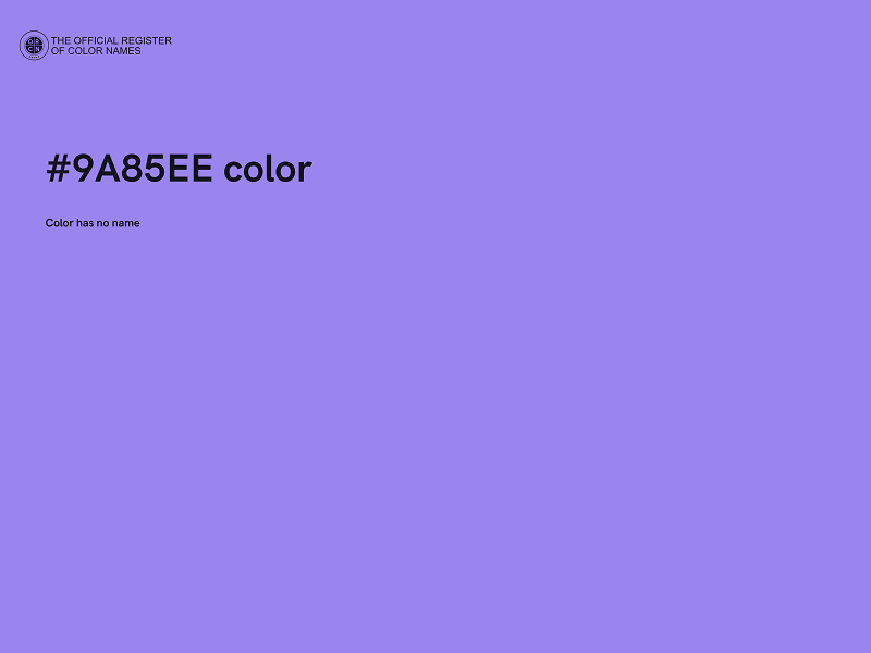#9A85EE color image
