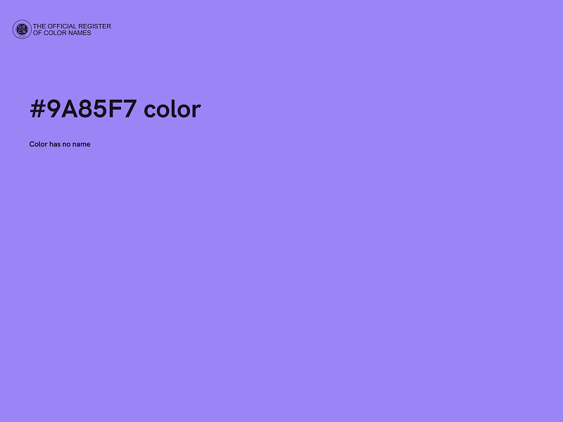 #9A85F7 color image