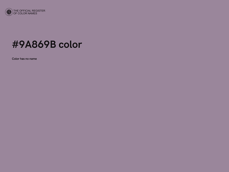 #9A869B color image
