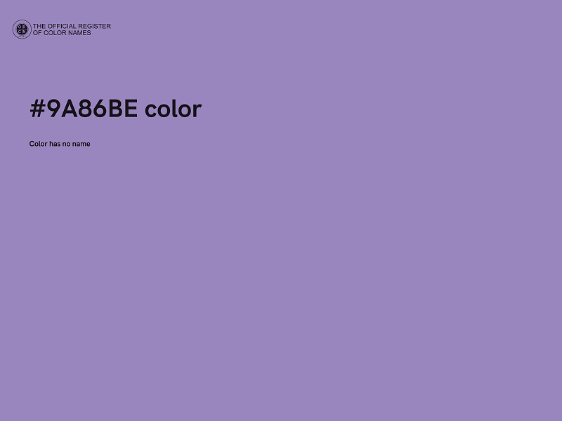 #9A86BE color image