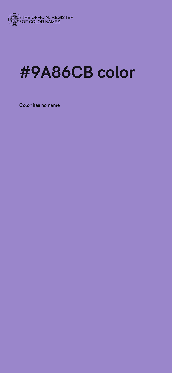 #9A86CB color image