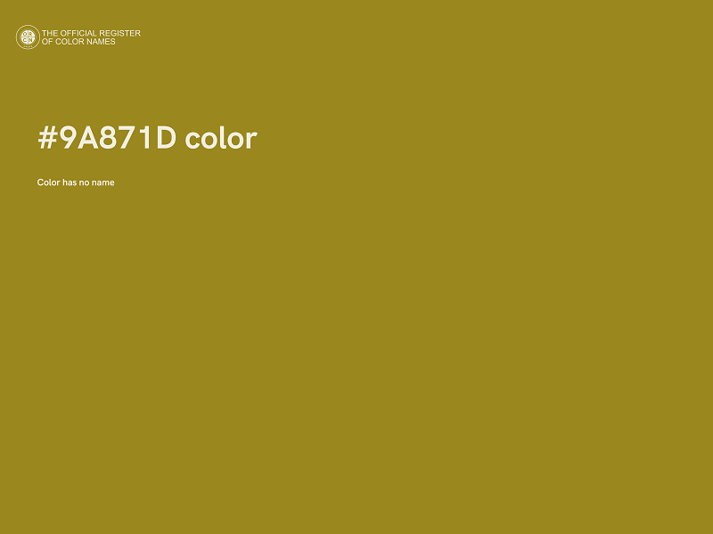 #9A871D color image
