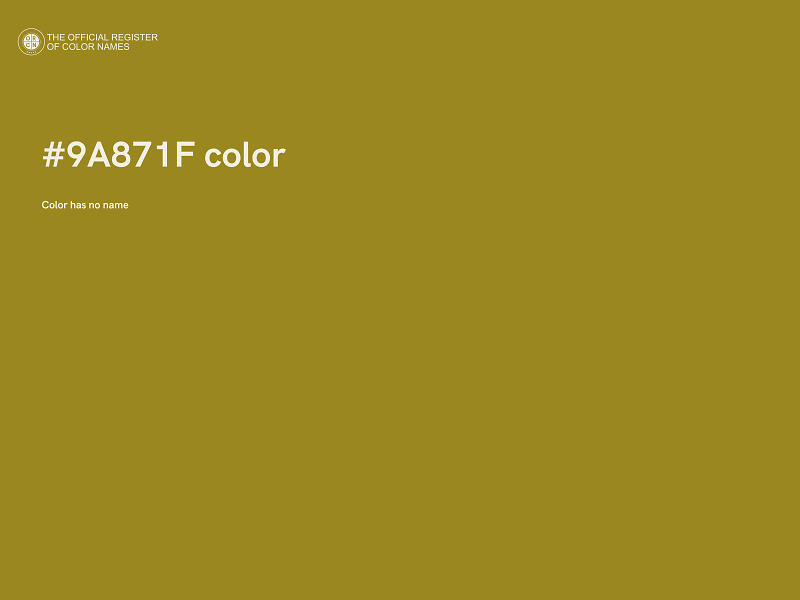 #9A871F color image