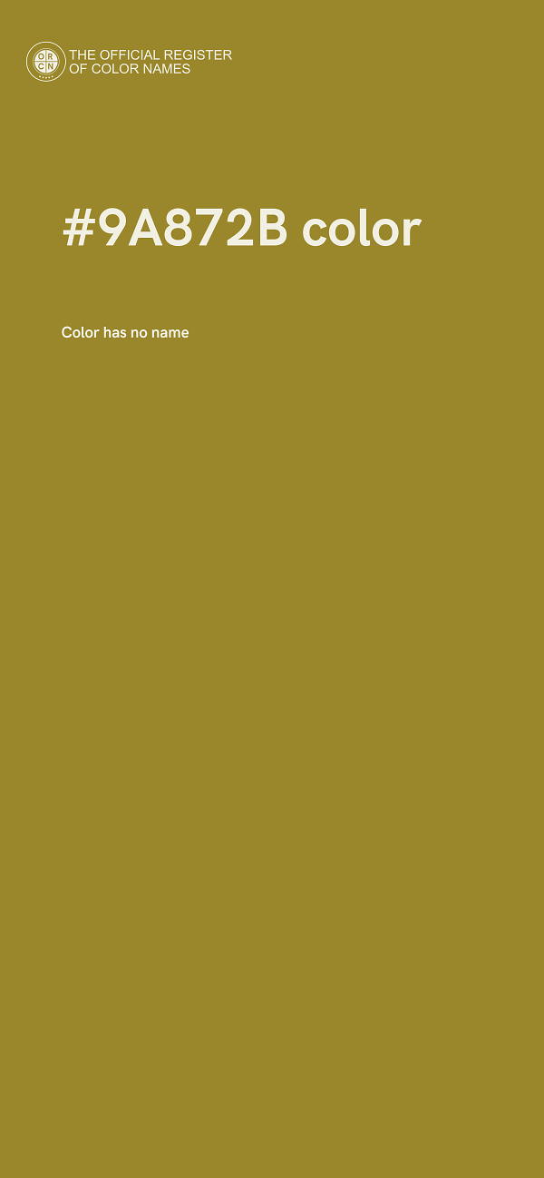 #9A872B color image