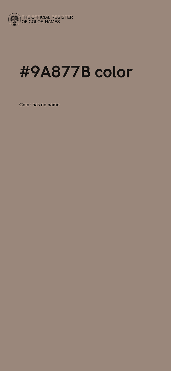 #9A877B color image
