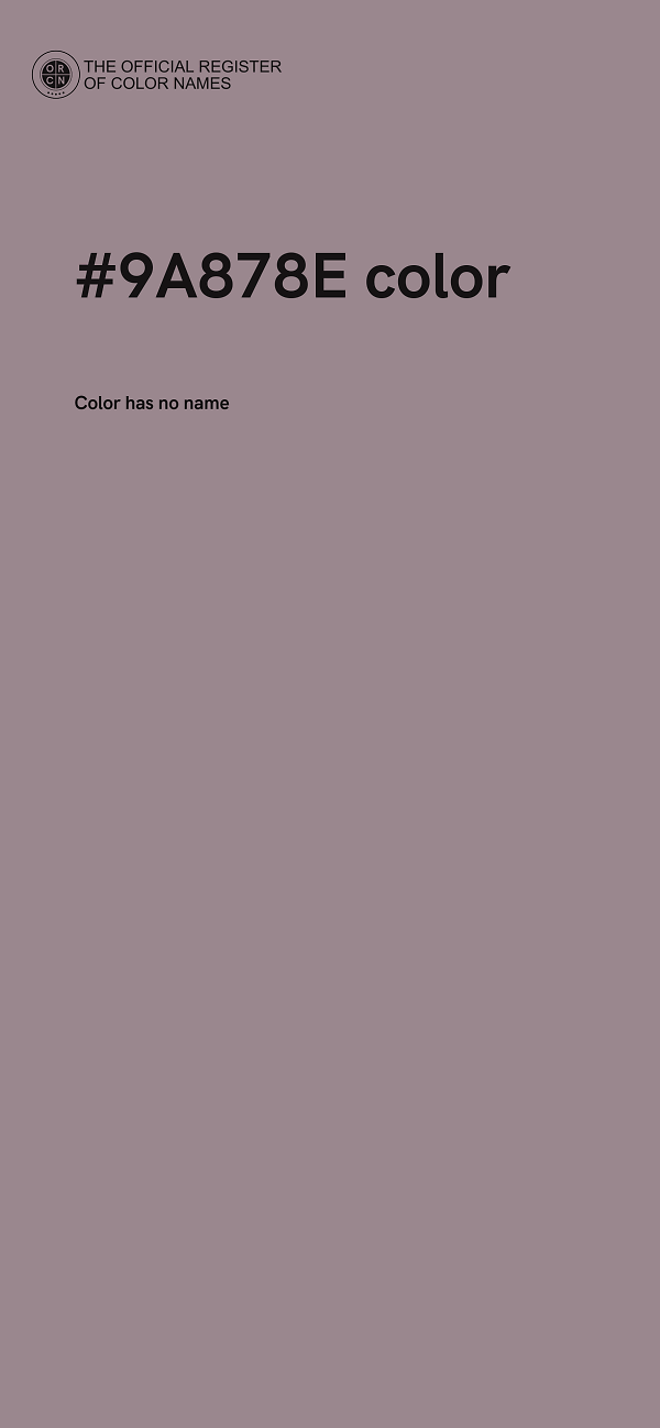 #9A878E color image