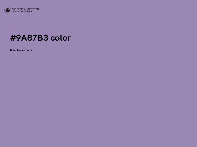 #9A87B3 color image