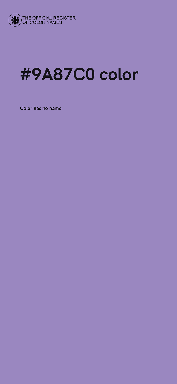#9A87C0 color image