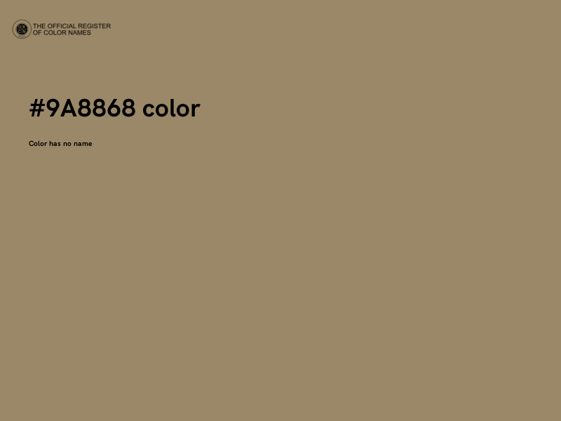 #9A8868 color image