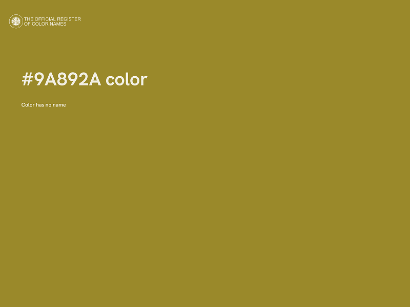 #9A892A color image