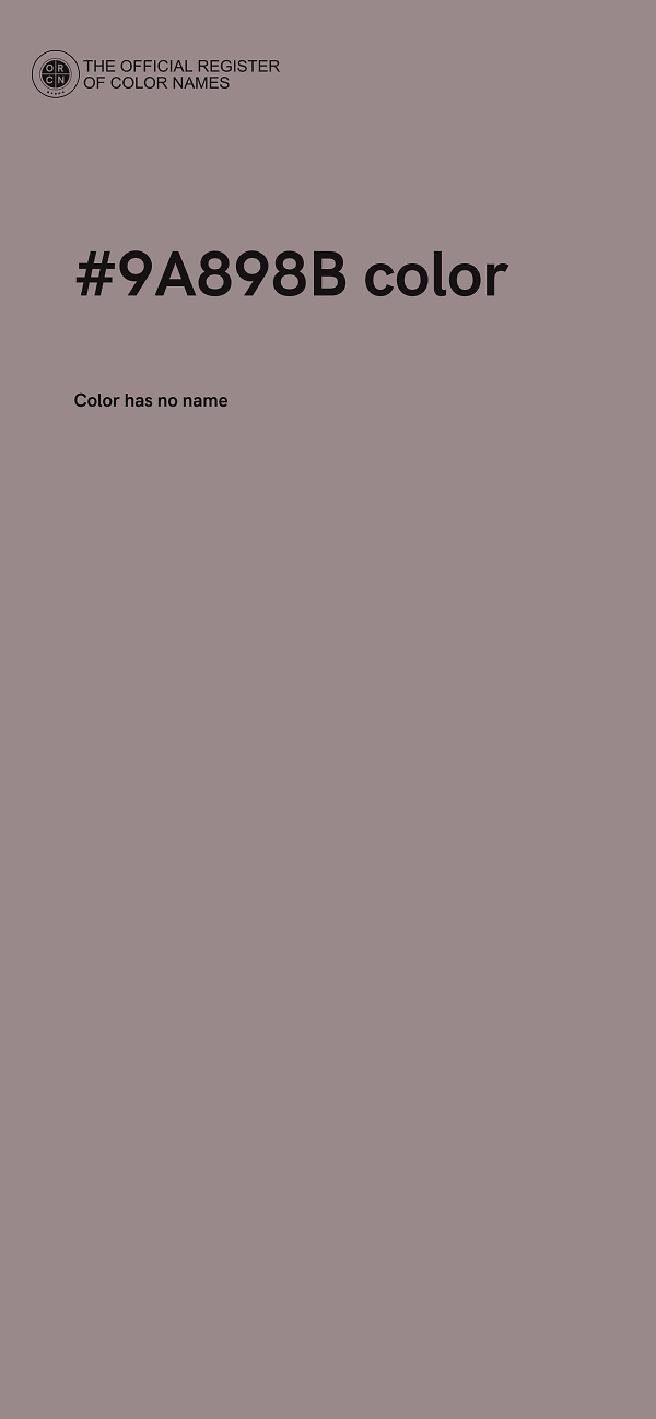 #9A898B color image