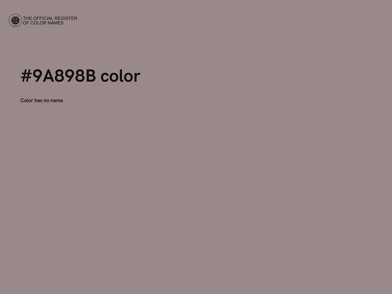 #9A898B color image