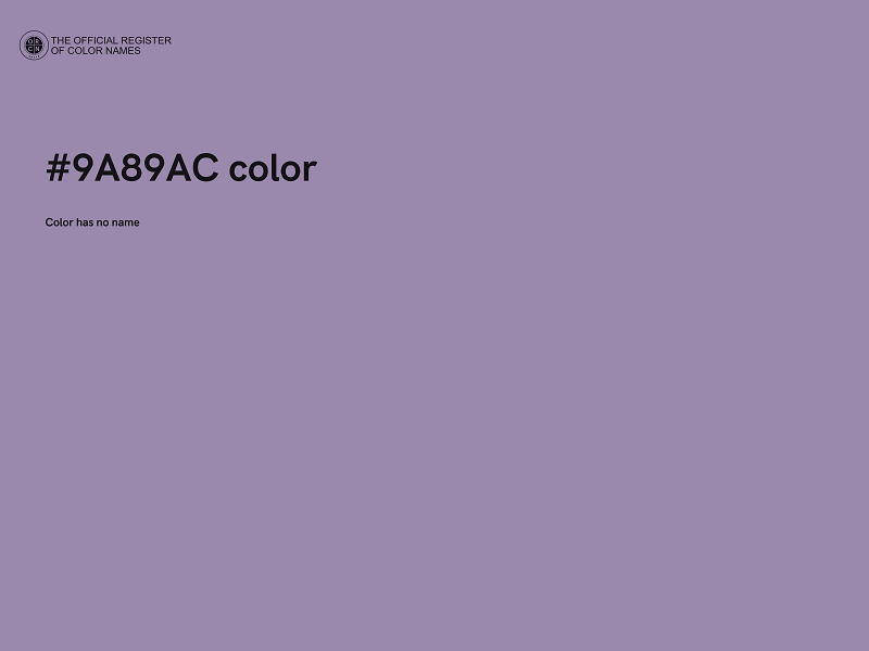 #9A89AC color image