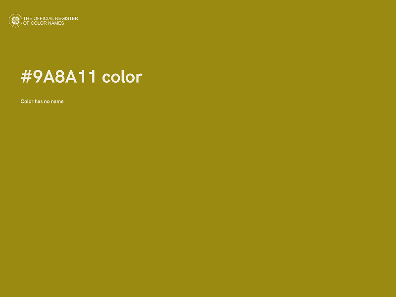 #9A8A11 color image