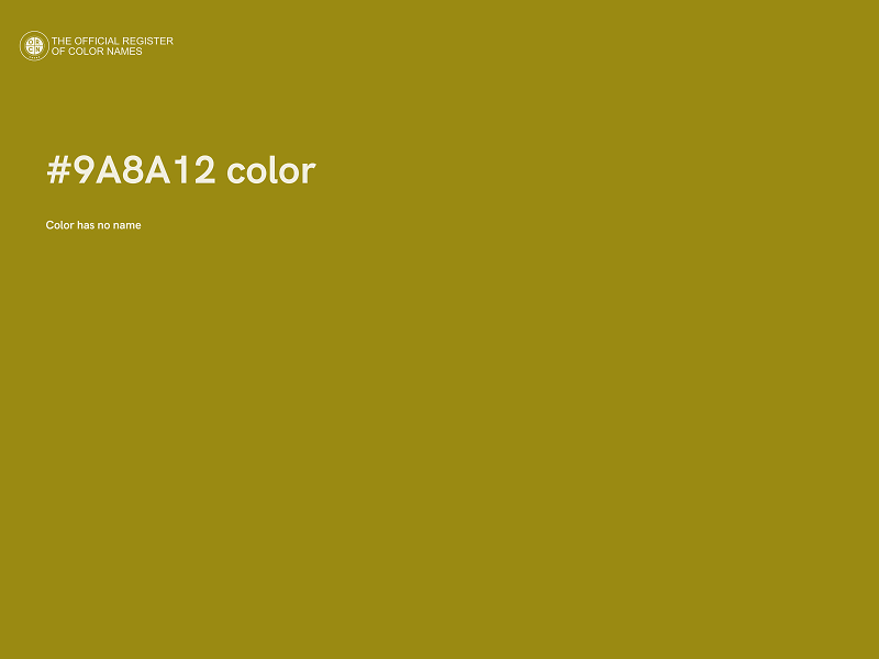 #9A8A12 color image
