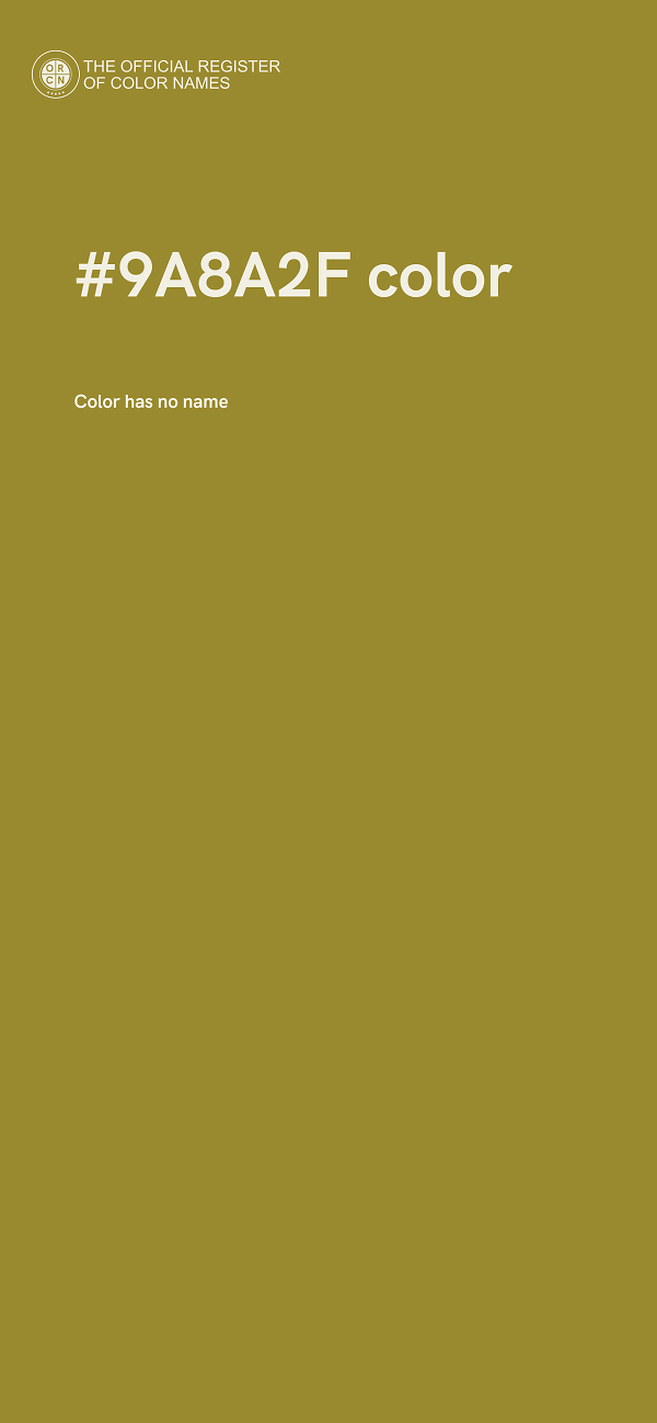 #9A8A2F color image
