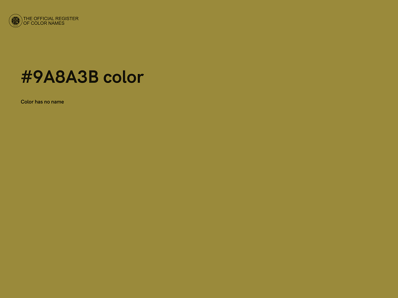 #9A8A3B color image