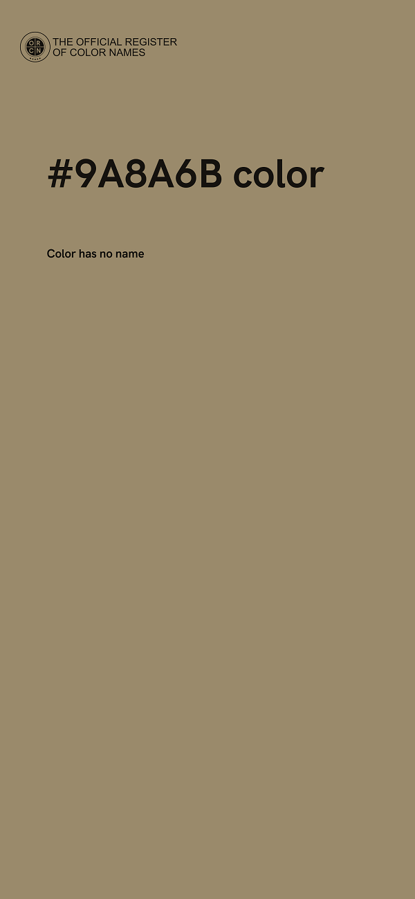 #9A8A6B color image
