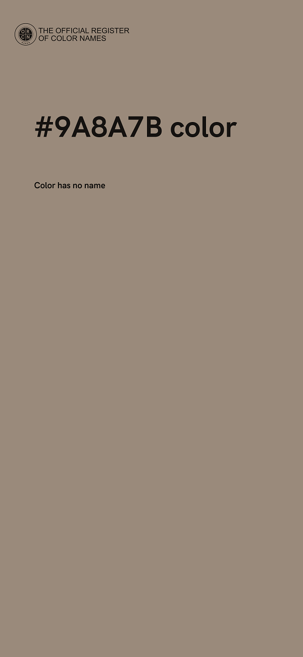 #9A8A7B color image