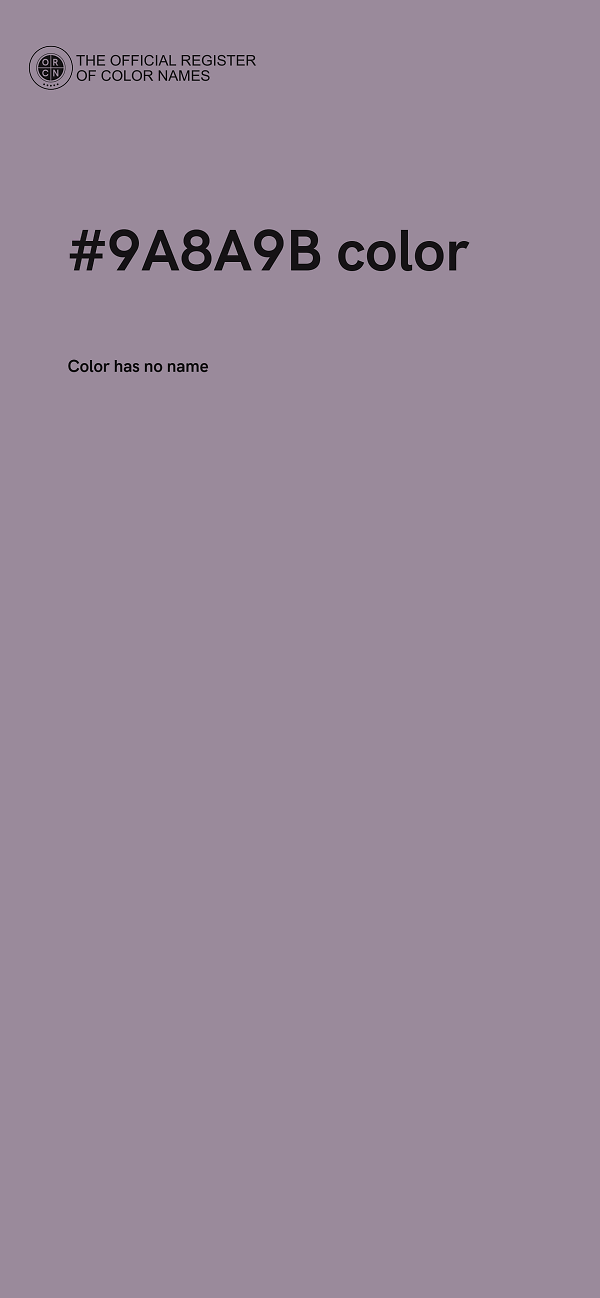 #9A8A9B color image