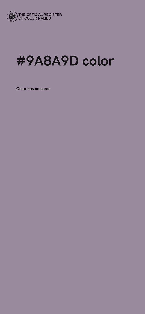 #9A8A9D color image