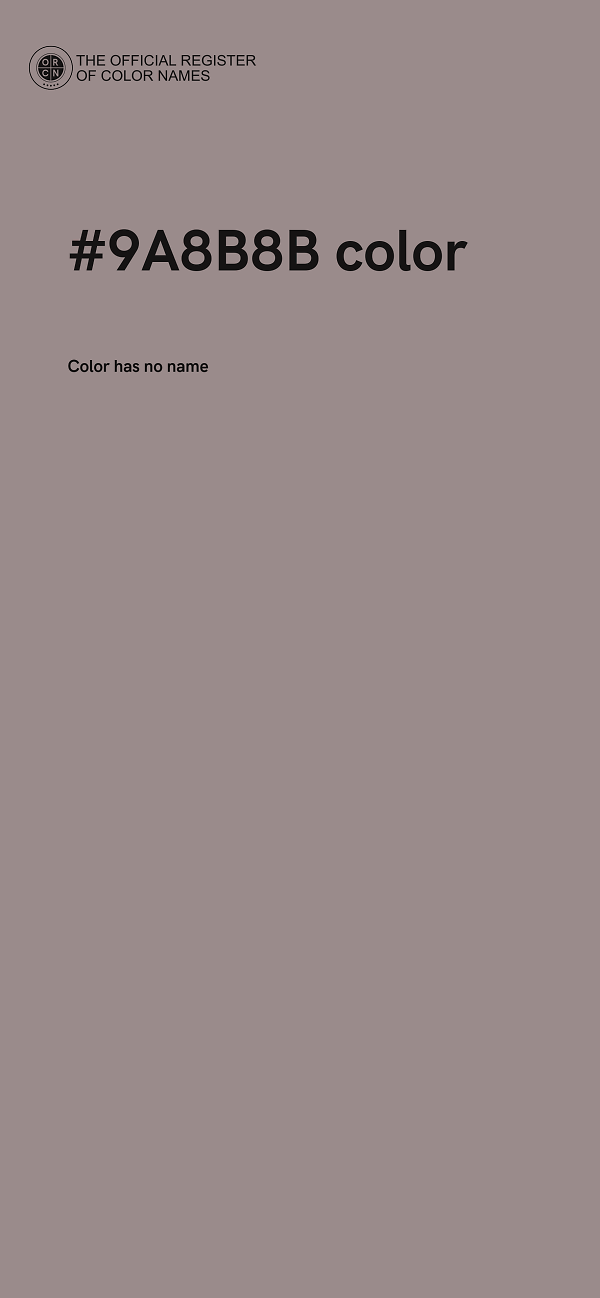 #9A8B8B color image