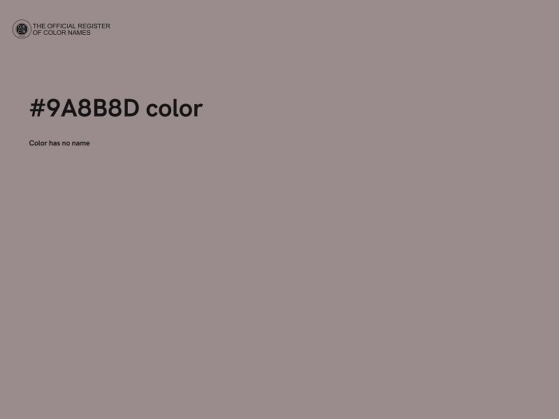 #9A8B8D color image