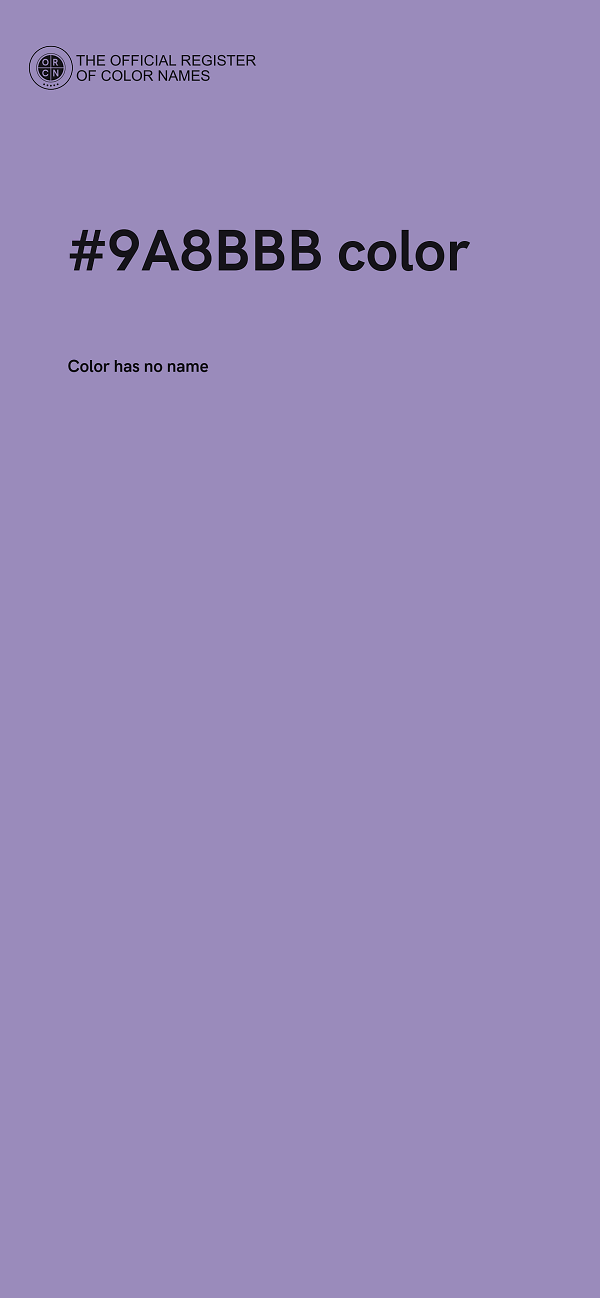 #9A8BBB color image