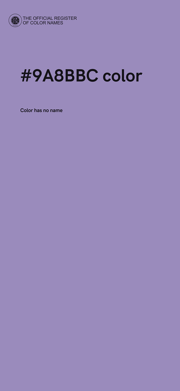 #9A8BBC color image